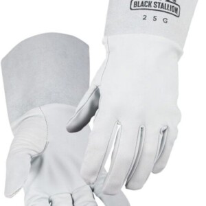 Black Stallion 25G Pearl White Grain Goatskin TIG Gloves