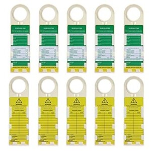 Scaffold Status Holder and Safety Inspection Tags - Do Not Use Scaffold - 10 Pcs