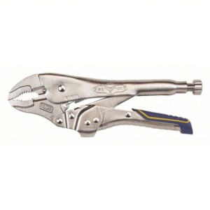 Locking Plier: Curved, 1 7/8 in_2 in Max Jaw Opening, 6 in_10 in Overall Lg, 1 3/4 in Jaw Lg