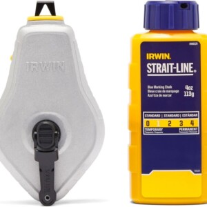 IRWIN Tools STRAIT-LINE Chalk Line, Classic Reel, Blue, 100ft (IWHT48441BC)