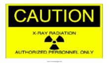 CAUTION X- RAY RADIATION TO BE WITH FOLDABLE STANDSMATERIAL: Metalic