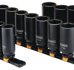 DEWALT 1/2 in. Drive Metric Deep Impact Socket Set