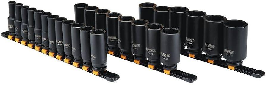 DEWALT 1/2 in. Drive Metric Deep Impact Socket Set