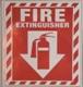 FIRE EXTINGUISHER SIGNAGE MATERIAL: Rigid unbreakable acrylic plastic