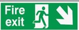 FIRE EXIT -SIGN FOR OFFICE MATERIAL: Rigid unbreakable acrylic plastic