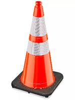 ROAD SAFETY CONE ORANGE WITH REFLECTIVE 36"