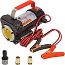BLACKHORSE-RACING 12V DC Portable Electric Fuel Transfer Extractor Pump Diesel Kerosene Oil Commercial Motor Auto