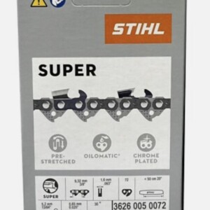 36RS3 72 DL STIHL 3/8″ 1.6 mm Chain for 20"/50 cm Bar OEM 3626 005 0072