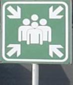 MUSTER SIGN WITH SUPPORT / POLE FOR INSTALLATIONMATERIAL:metalic WITH 2” GALVANIZED METAL PIPE 2.5M HIGH FORINSTALLATION