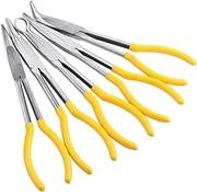 5 Packs 11-inch-Long Needle Nose Pliers Set, long reach pliers, Precision and Durability for Professional Artisans, Electricians, and DIYers by GENHAKON
