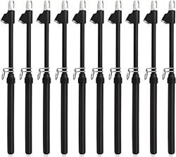 MEANLIN MEASURE Black Double Straight Type Tire Pressure Gauge,Dual Head Air Pressure Gauge 10Pcs,Pressure Range 10-150 Psi (Suitable for Trucks, etc.)