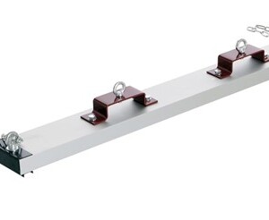 Vestil HDFMS-48 Steel Forklift Heavy Duty Sweeper Magnet 48 in. Sweep Width 100 Lb. Capacity Silver