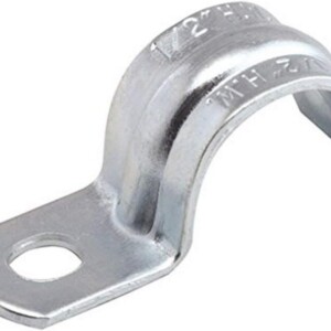 Hubbell-Raco 1332 Strap Rigid/IMC Conduit, 1 Hole, 1/2" Trade Size, Steel (Pack of 100) Gray