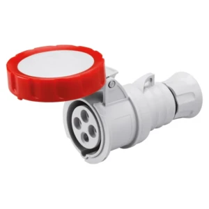 Gewiss GW62041H Straight Connector HP - IP66/IP67/IP68/IP69 - 3P+E 32A 380-415V 50/60Hz - Red - 6H - Screw Wiring