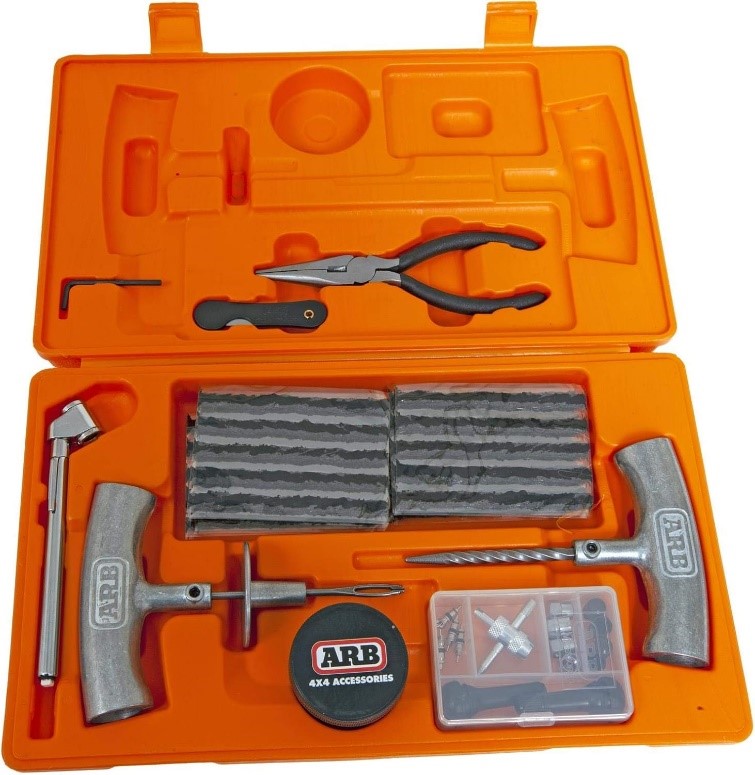 ARB 10000011 SPEEDY SEAL 2 - UNIVERSAL HEAVY DUTY TIRE REPAIR KIT FOR CAR, TRUCK, RV, JEEP, ATV, MOTORCYCLE, TRACTOR, TRAILER. FLAT TIRE PUNCTURE REPAIR KIT FIX PUNCTURES AND PLUG FLATS 50 STRING PLUG