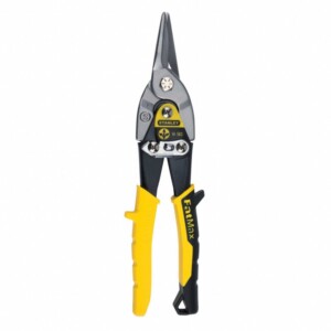STANLEY Aviation Metal Cutting Snip: Straight, 10 in Overall Lg, 2 in Cutting Lg, Steel, Steel