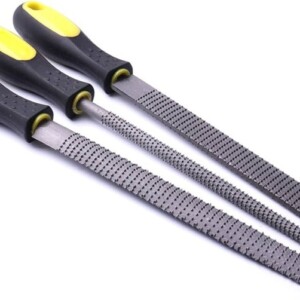 ATOPLEE 3pcs Metal File Set,Round, Half-Round, Flat File Rasp,Wood File Set, Wood Rasp for Woodworking, Metal, Leather and Plastic