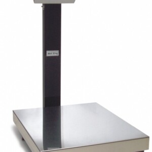 Floor Scale: 600 lb_300 kg Capacity, 0.2 lb_100 g Scale Graduations, 23 39/64 in Weighing Surface Dp
