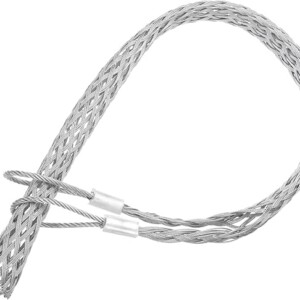 MECCANIXITY Cable Pulling Grip for 88-101mm Cable 170cm Wire Mesh Puller Socks Grip Double Head Galvanizing Steel Wire Grips Net Cover Smooth,1 Pcs(Silver)