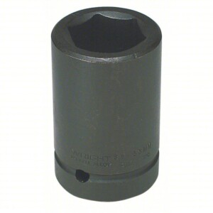 WRIGHT TOOL Impact Socket: 1 in Drive Size, 41 mm Socket Size, 6-Point, Deep, Black Oxide