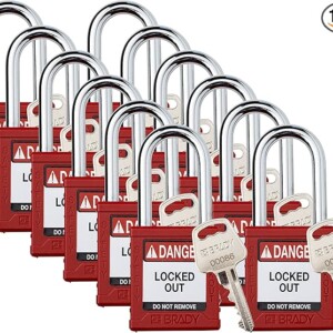 Brady Safety Lockout Padlock Sets 12 Pack