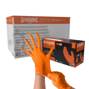 GLOVEWORKS HD ORANGE NITRILE