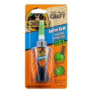 GORILLA MICRO PRECISE SUPER GLUE GEL, CLEAR, 5.5G