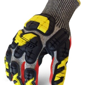 IRONCLAD INDUSTRIAL GRAY/RED/HI-VIS YELLOW IMPACT GLOVE