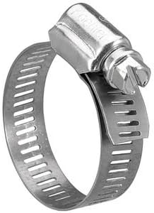 ALL STAINLESS STEEL HOSE CLAMP, PACK OF 10 PIECES (SIZE #6, 3/8" ~ 7/8")