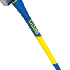 ESTWING 10-POUND HARD FACE SLEDGE HAMMER FOR DEMOLITION/STAKE DRIVING, 50-55 HRC, 36-INCH FIBERGLASS HANDLE, OVERSTRIKE PROTECTION, TEXTURED GRIP