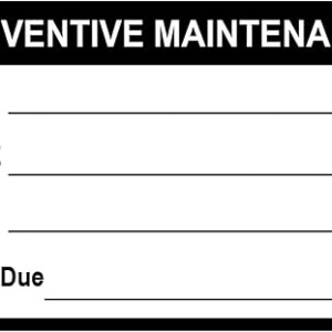 MAINTENANCE WATERPROOF STICKERS,2X3 INCH 200PCS BLACK