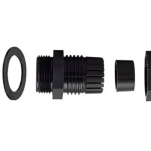 RS PRO 2141071 Black M40 x 1.5 Nylon Cable Gland With Locknut 20-28mm Cable Diameter IP68
