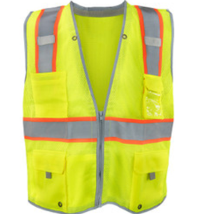 IRONWEAR ANSI CLASS 2 LIME MESH FABRIC WITH 2" SILVER REFLECTIVE STRAP