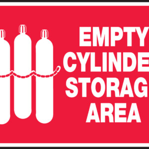 EMPTY CYLINDER STORAGE AREA SIGN