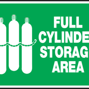 FULL CYLINDER STORAGE AREA SIGN