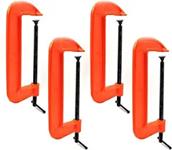 (4 PACK) C CLAMPS SET 8 INCH HEAVY DUTY STEEL IRON ALLOY VERSATILE G-CLAMPS