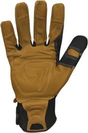 Ironclad Ranchworx Work Gloves RWG2, Premier Leather Work Glove, Performance Fit, Durable, Machine Washable, (1 Pair), RWG2-04-L,Brown/Black(Medium)